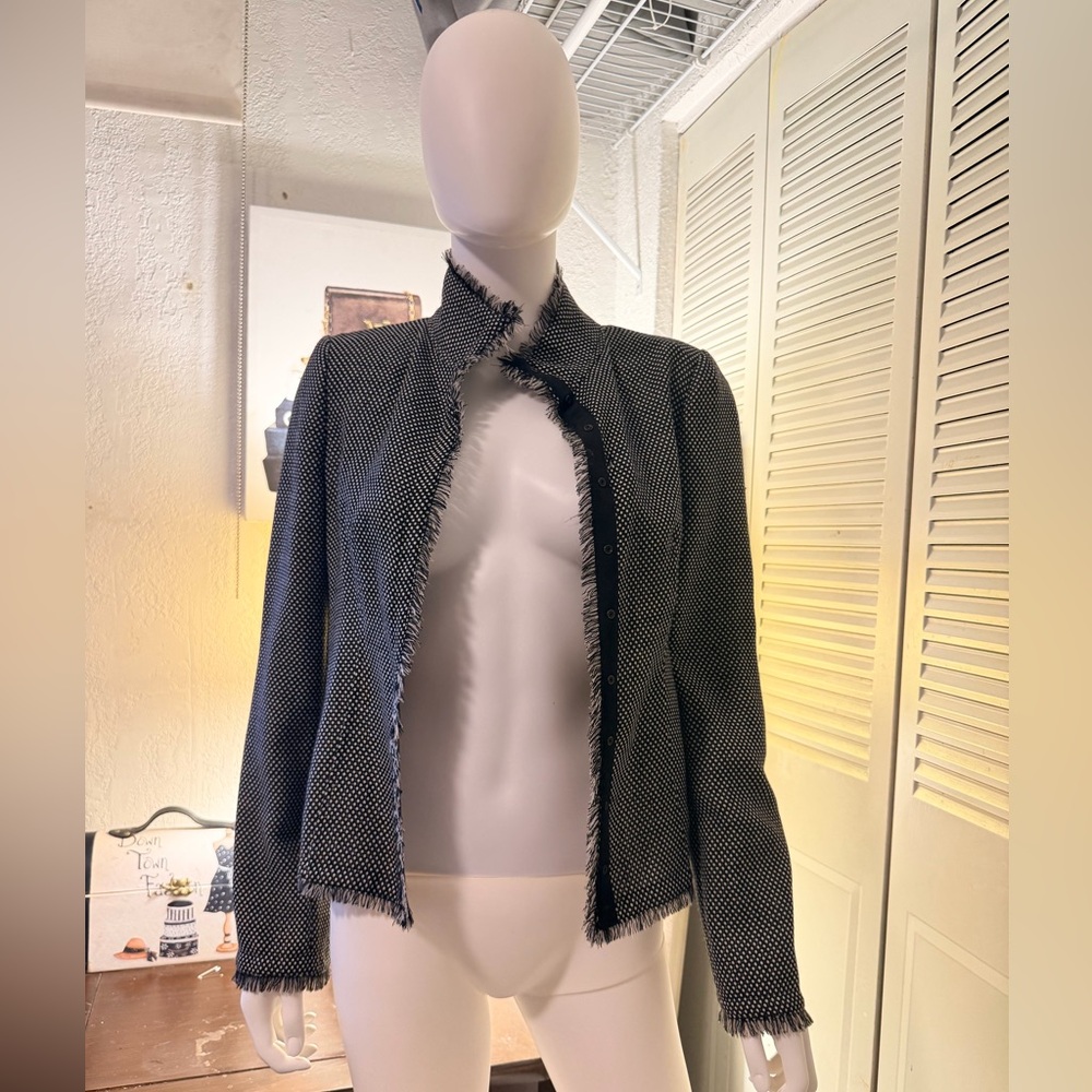 Armani Collezioni Textured Jacket Black & white | Made in Italy | Size 40